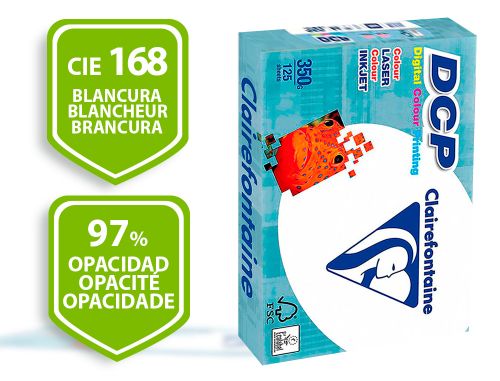 Papel fotocopia clairefontaine din a4 350 gr embalagem de 125 folhas , Clairefontaine , 72172 , 3329680380606